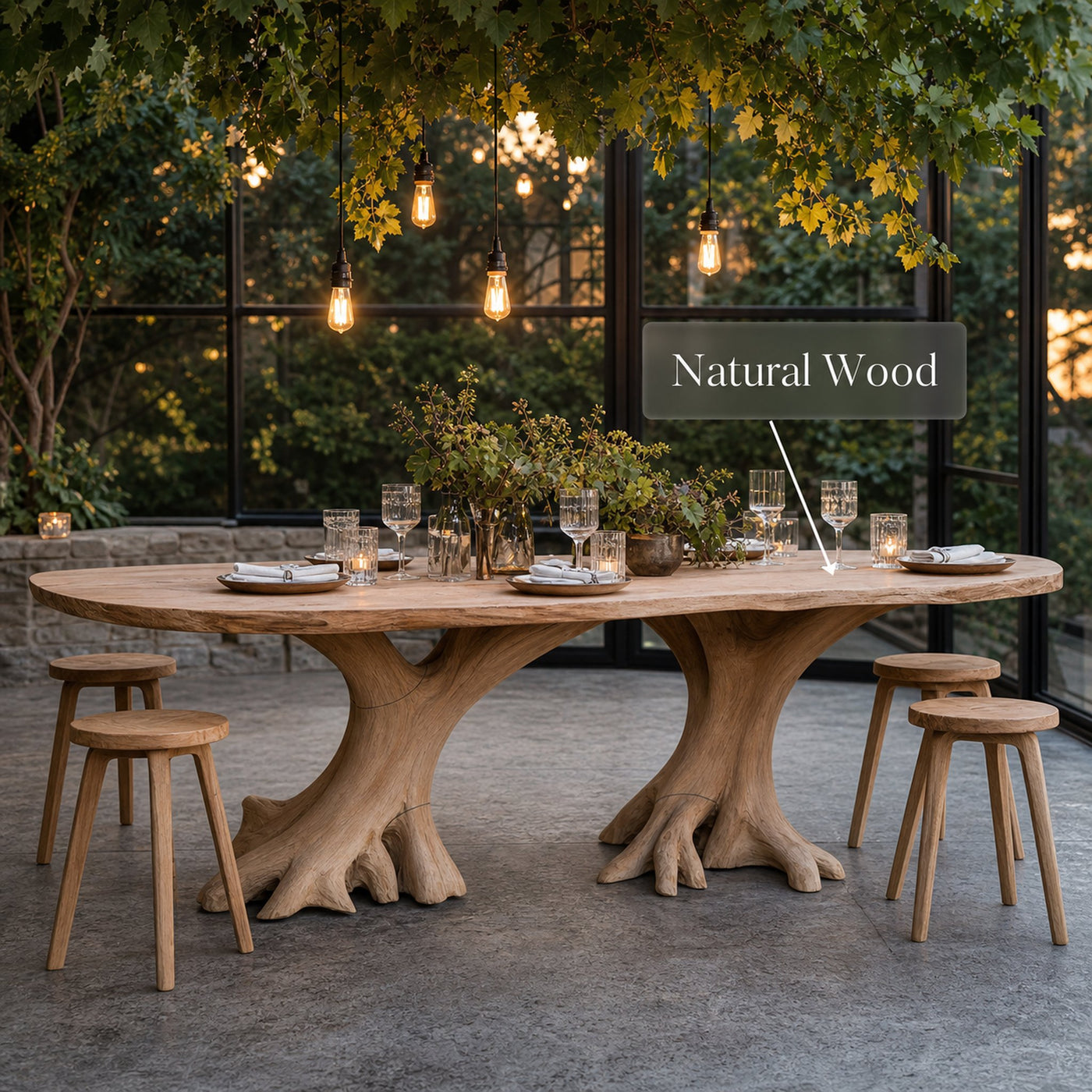 Mid Century Wood Table For Cozy Kitchen Corner - product view 5
