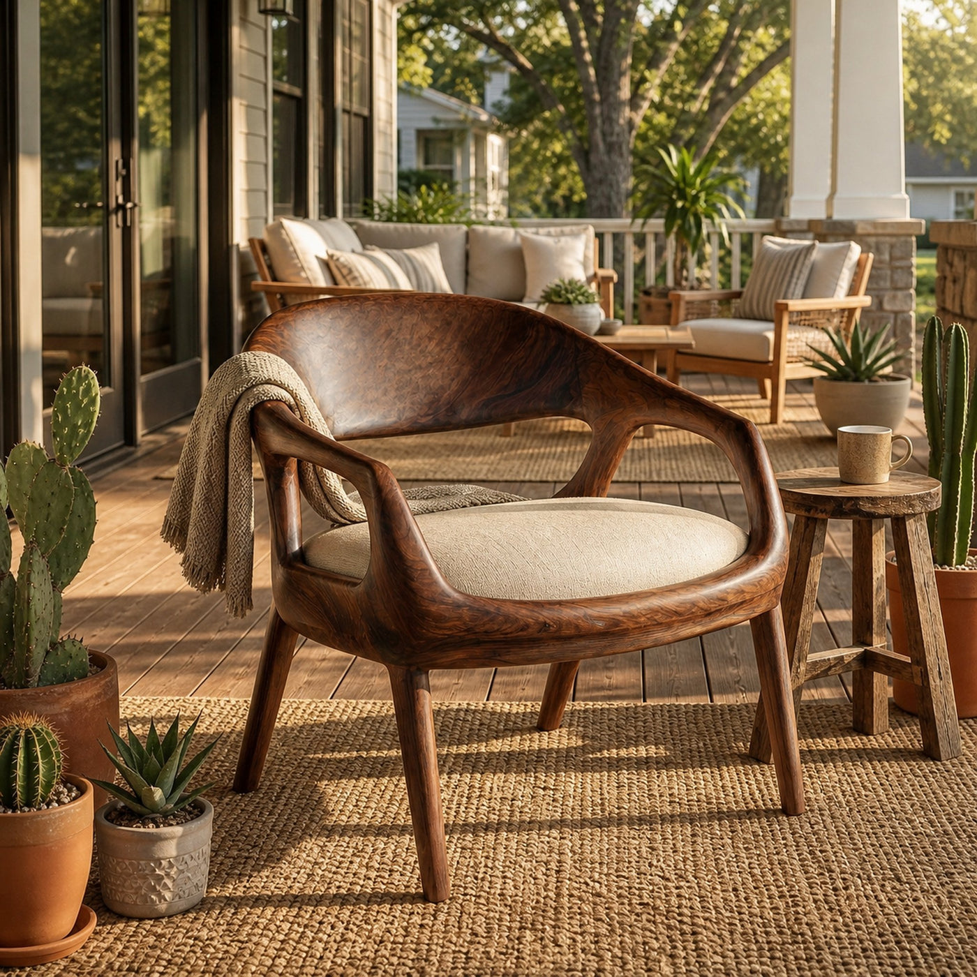 Mid Century Wooden Chair For Living Room Area - product view 7