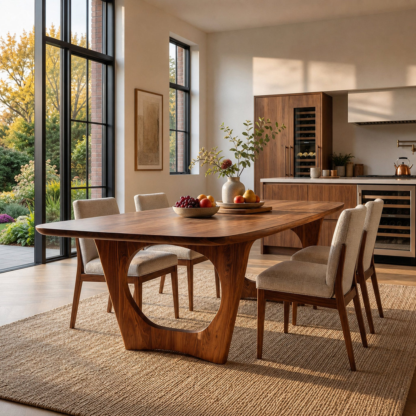 Mid Century Wooden Dining Table For Home - product view 6