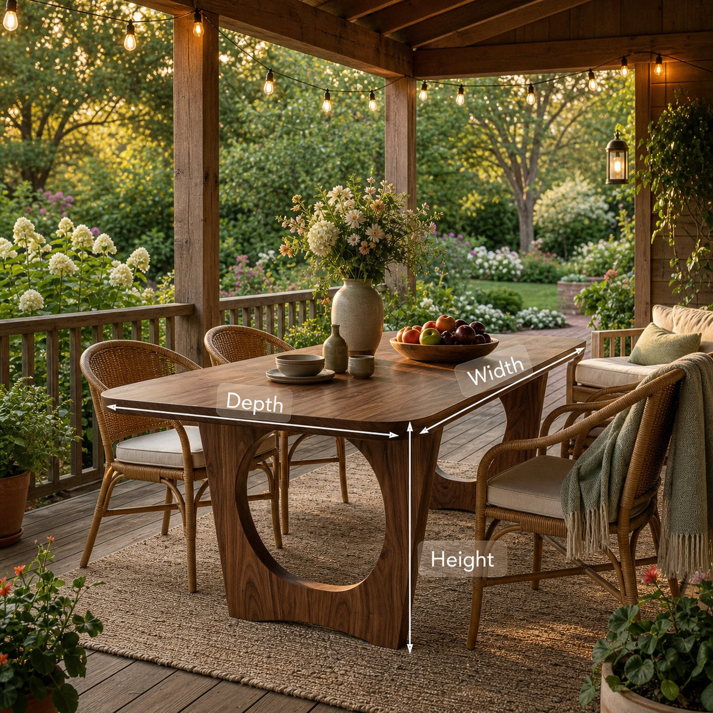 Mid Century Wooden Dining Table For Home - product view 8