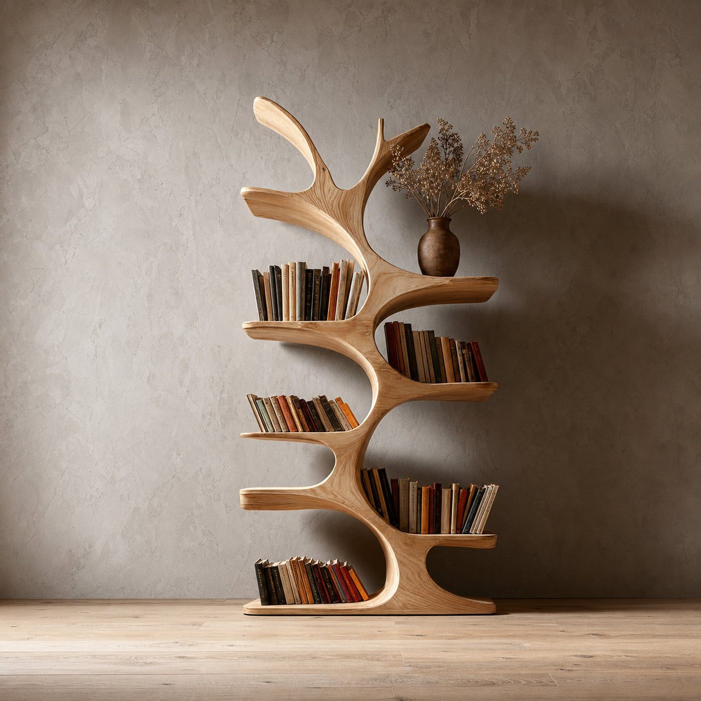 Midcentury Tree Bookcase Home Office