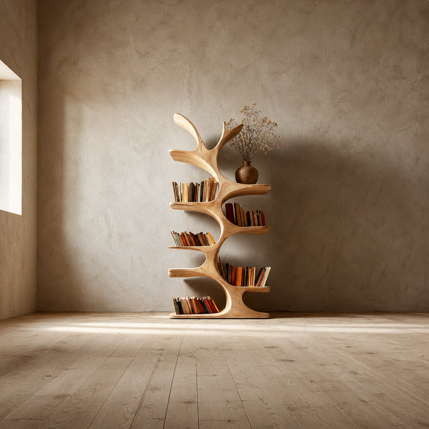 Midcentury Tree Bookcase Home Office - product view 2