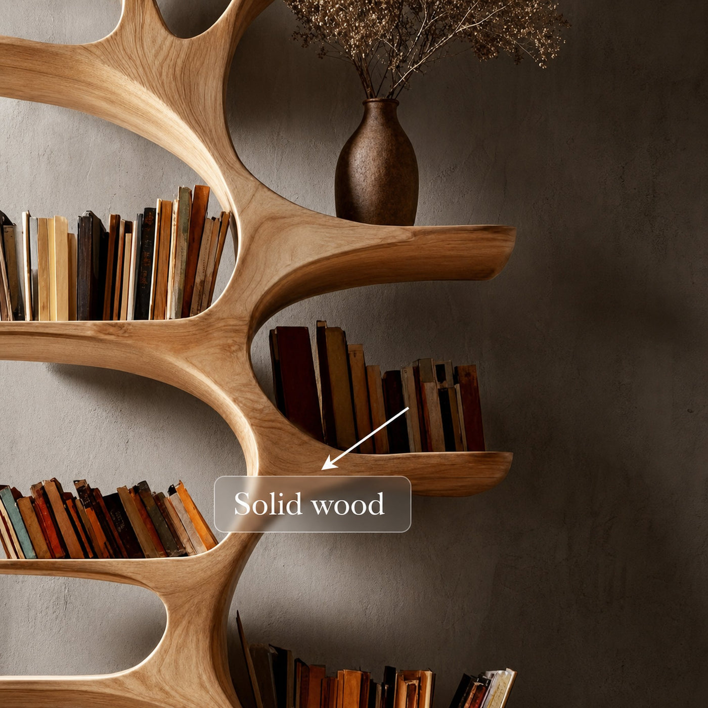 Midcentury Tree Bookcase Home Office - product view 4