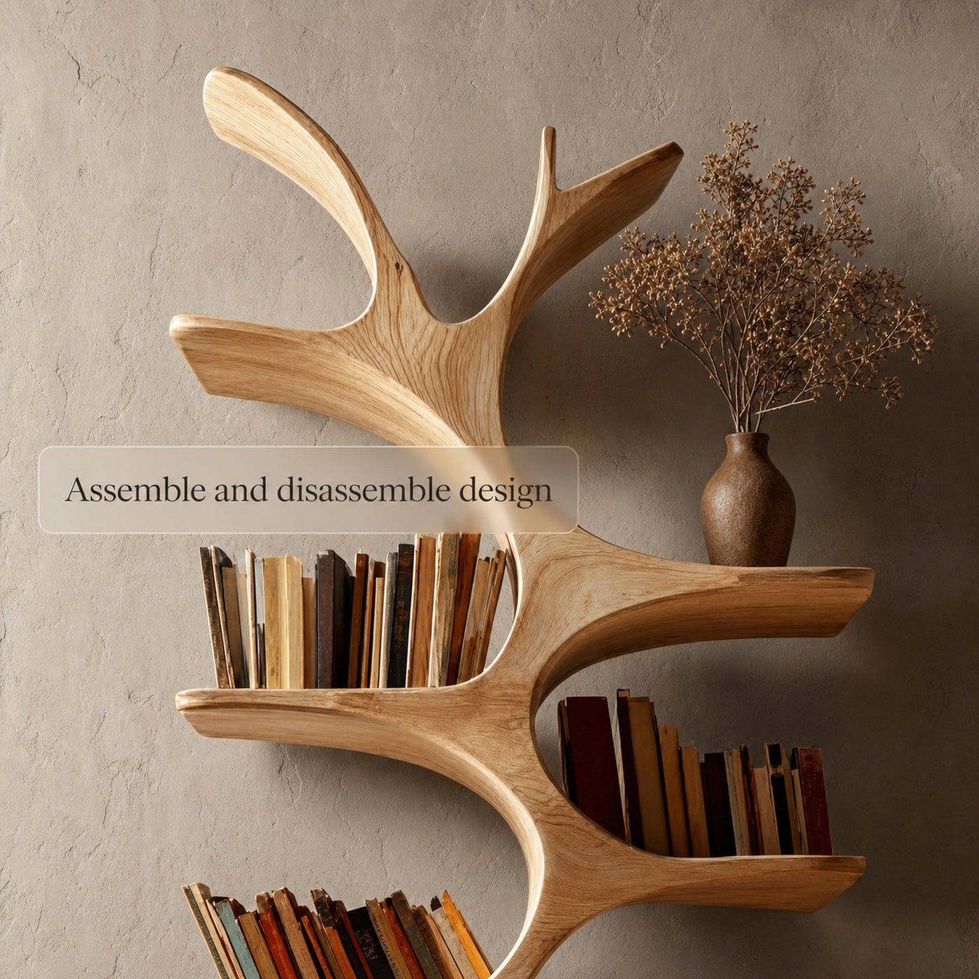 Midcentury Tree Bookcase Home Office - product view 5