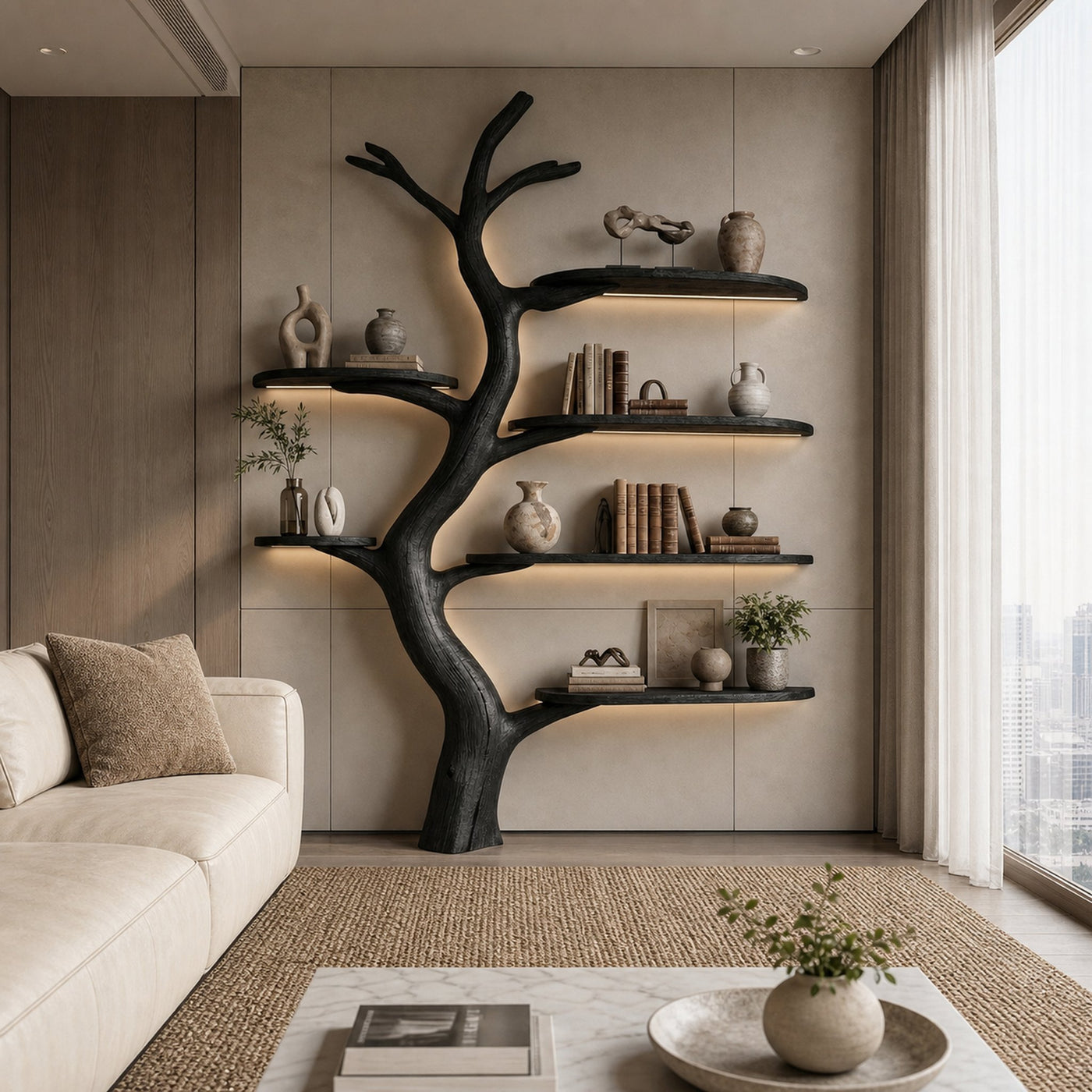 Midcentury Tree Bookcase Nursery Bedroom - product view 5