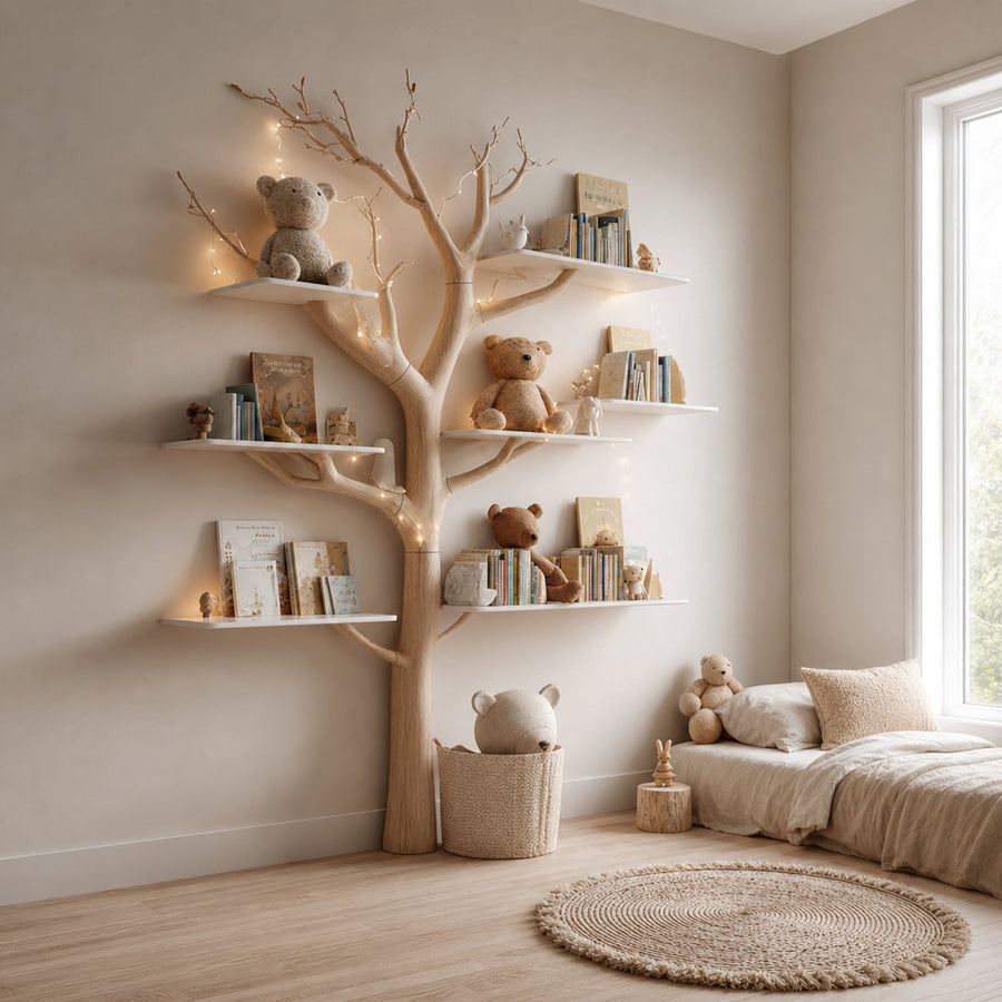 Midcentury Tree Bookcase Study Room Nursery