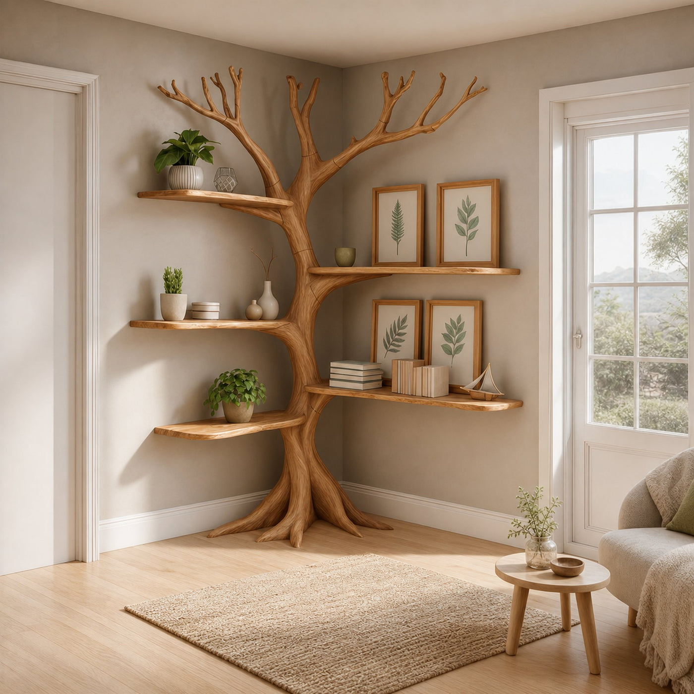 Midcentury Tree Bookshelf Kids Living Room - product view 2