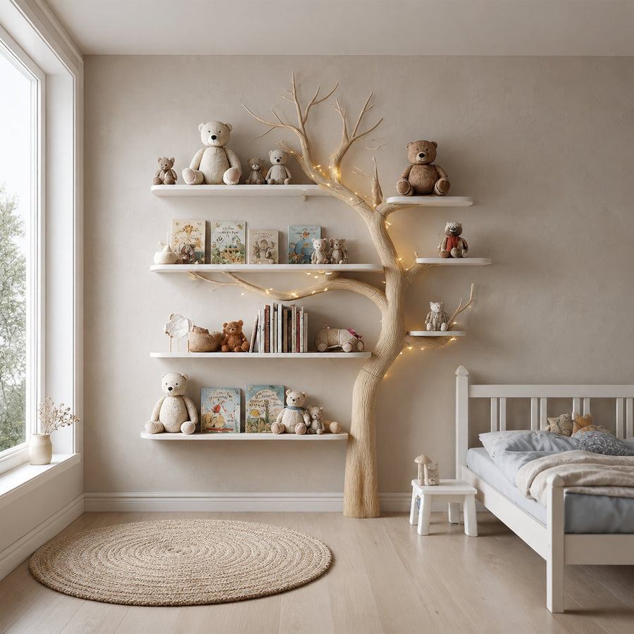 Midcentury Tree Bookshelf Nursery Kids Room