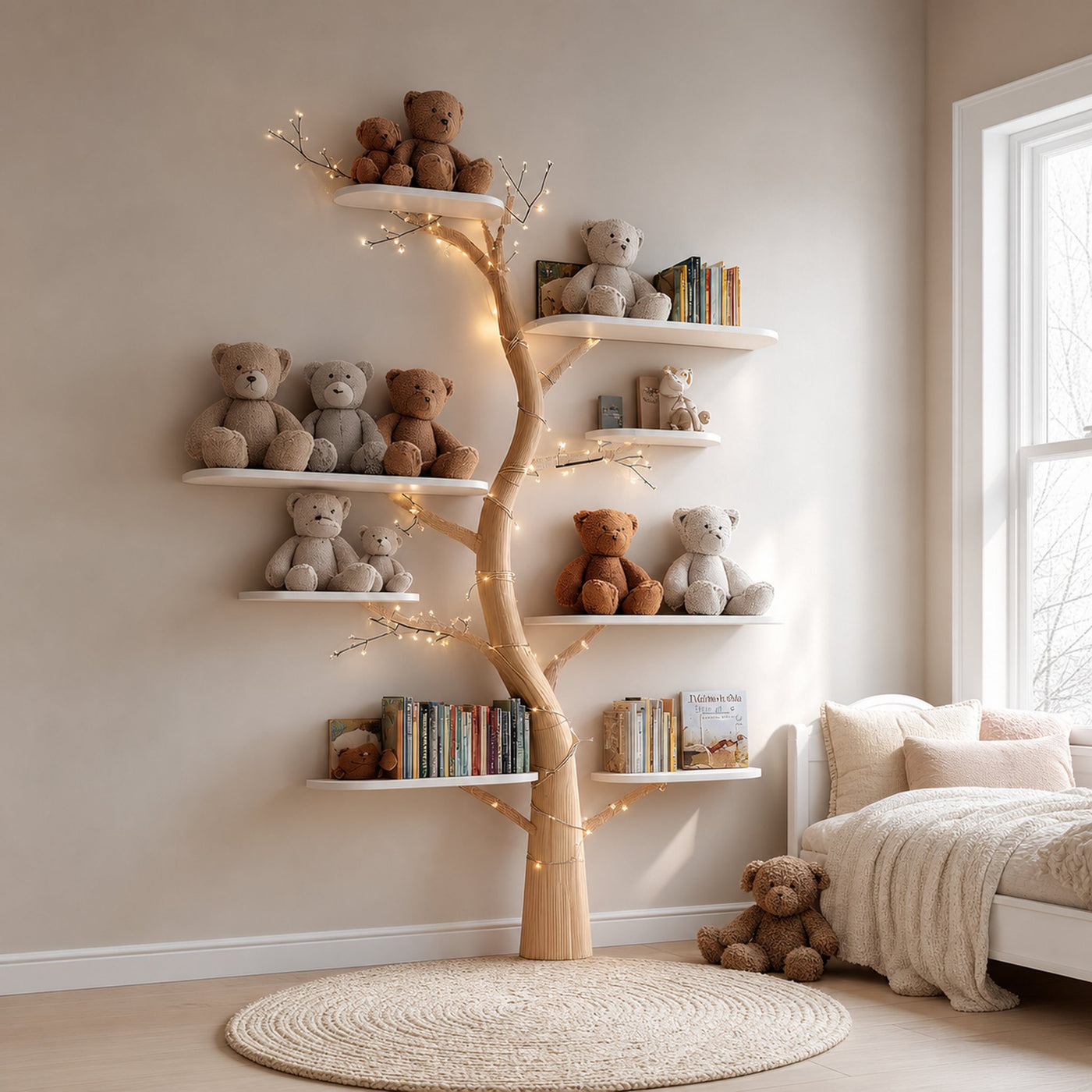 Midcentury Tree Shelf Kids Room Nursery