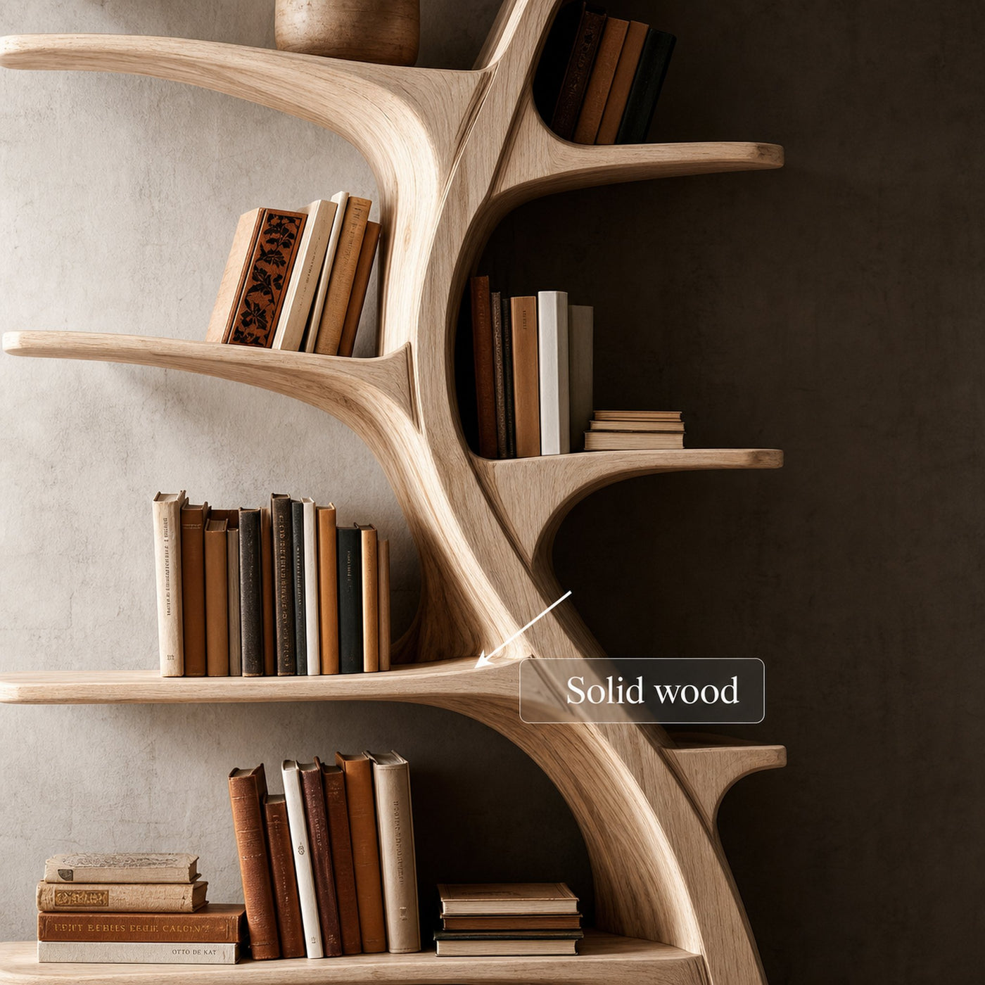 Midcentury Tree Wall Bookcase Home Office - product view 3