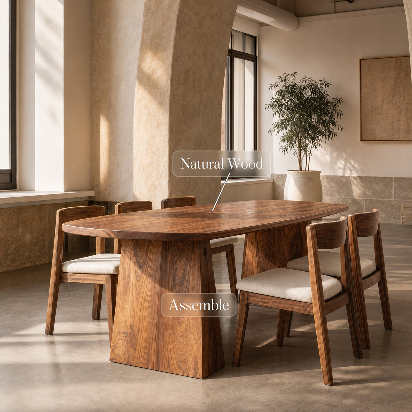 Minimal Architectural Dining Table For Dining Room - product view 6