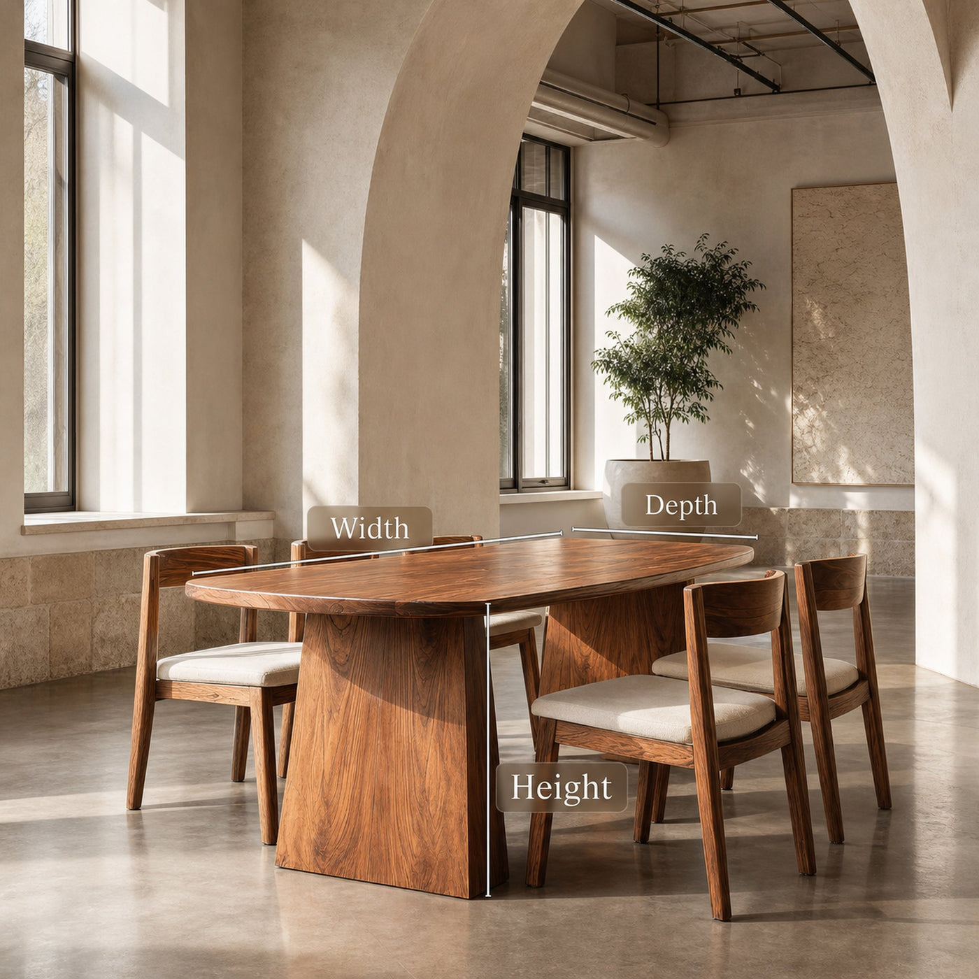 Minimal Architectural Dining Table For Dining Room - product view 7