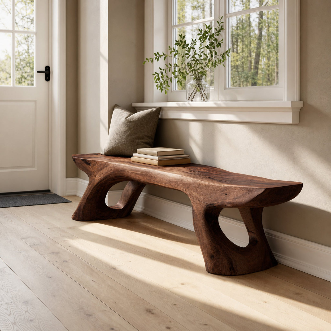 Minimal Sculptural Bench For Bedroom Or Entryway - product view 7