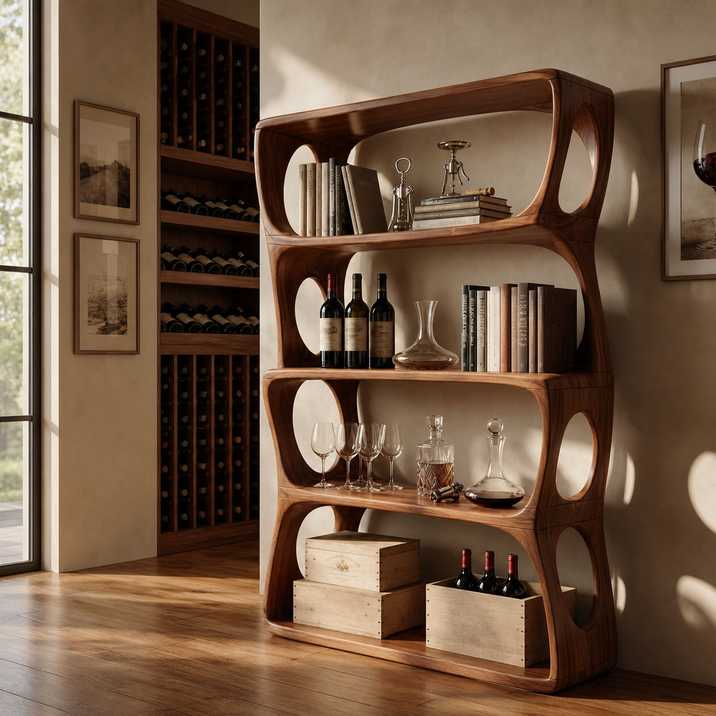 Minimalist Artistic Bookshelf Storage Organizer For Bedroom Space - product view 6