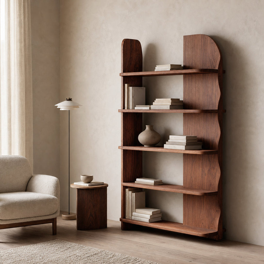 Minimalist Bookcase Sculptural Design For Living Decor