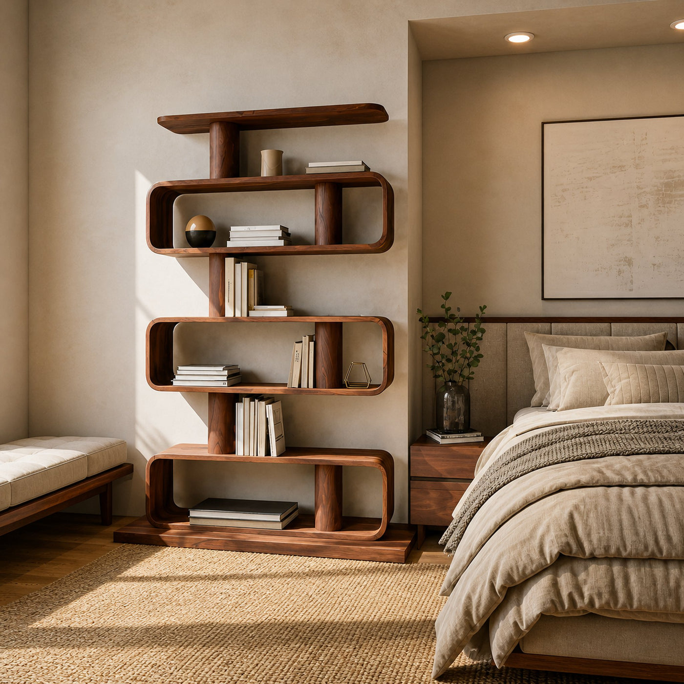 Minimalist Bookshelf With Shelves For Stylish Living Room - product view 6