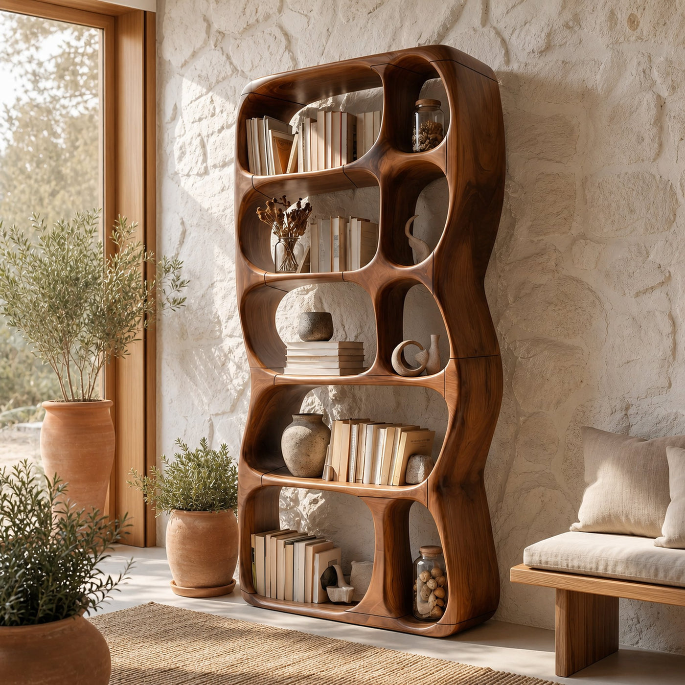 Minimalist Decorative Bookcase Storage Organizer For Bedroom Space