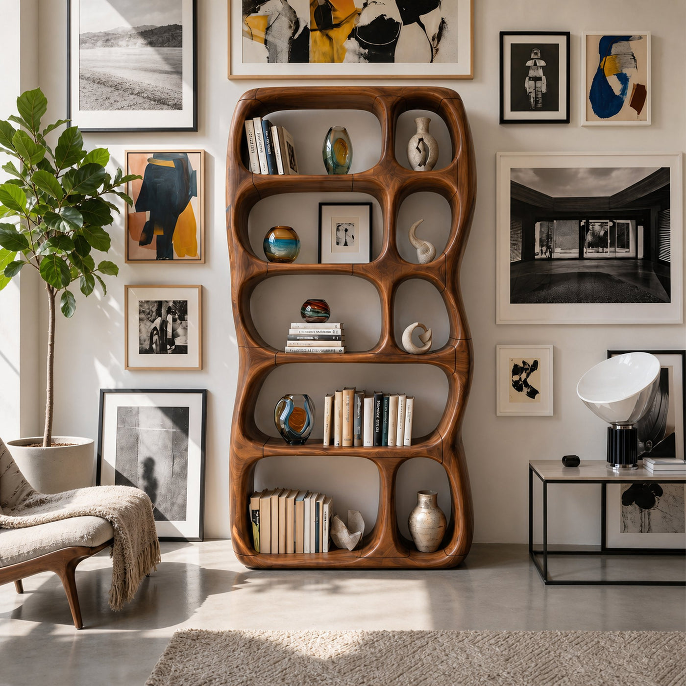 Minimalist Decorative Bookcase Storage Organizer For Bedroom Space - product view 3