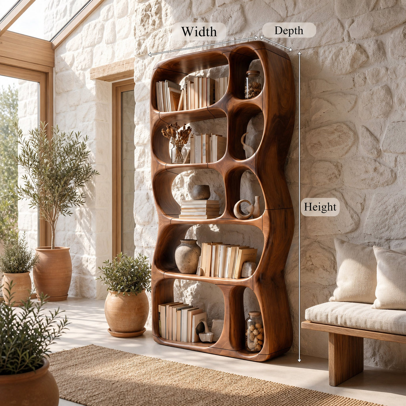 Minimalist Decorative Bookcase Storage Organizer For Bedroom Space - product view 8