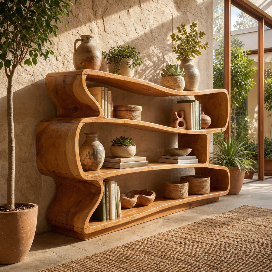 Minimalist Decorative Bookshelf Storage Organizer For Living Room