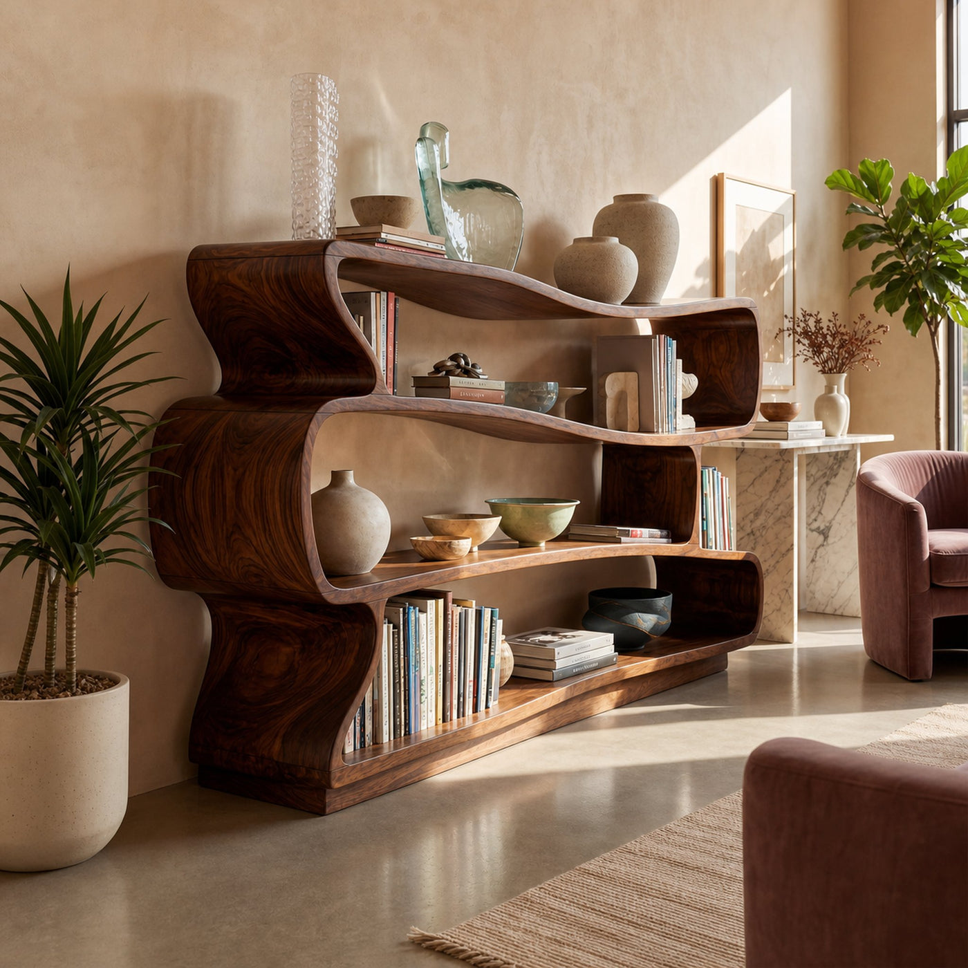 Minimalist Decorative Bookshelf Storage Organizer For Living Room - product view 7
