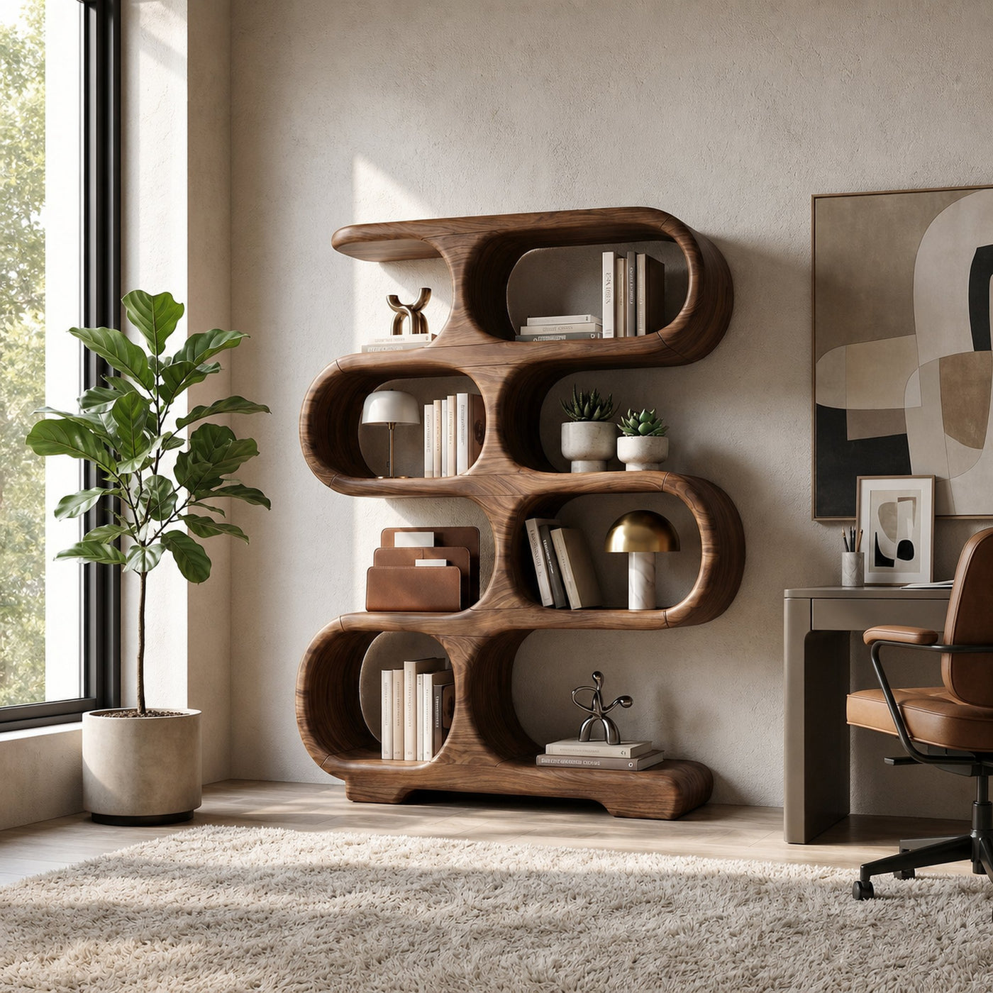 Minimalist Display Bookcase For Reading Corner