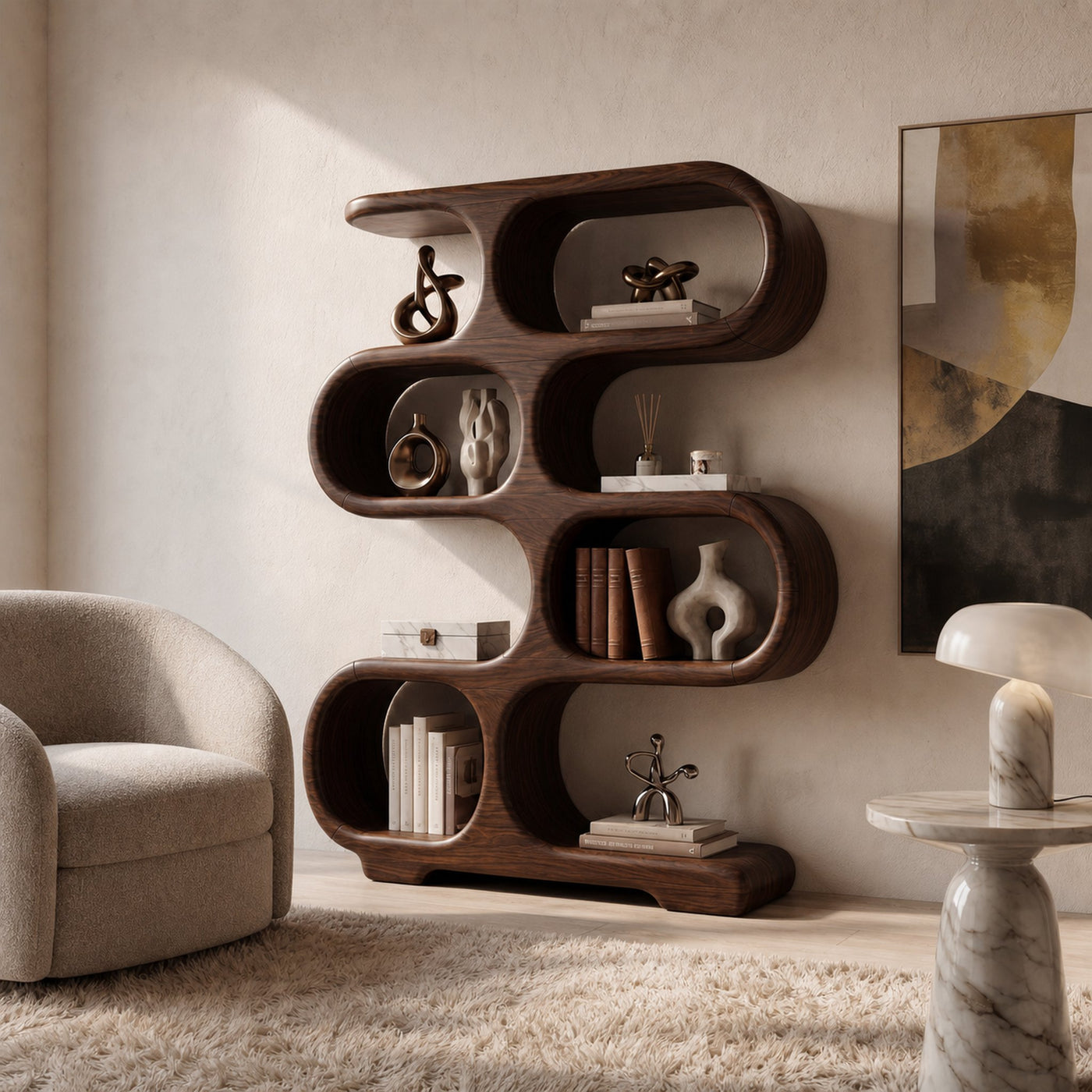 Minimalist Display Bookcase For Reading Corner - product view 6