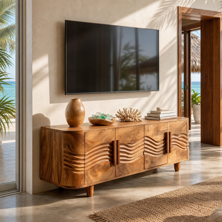 Minimalist Floating TV Cabinet For Elegant Apartment