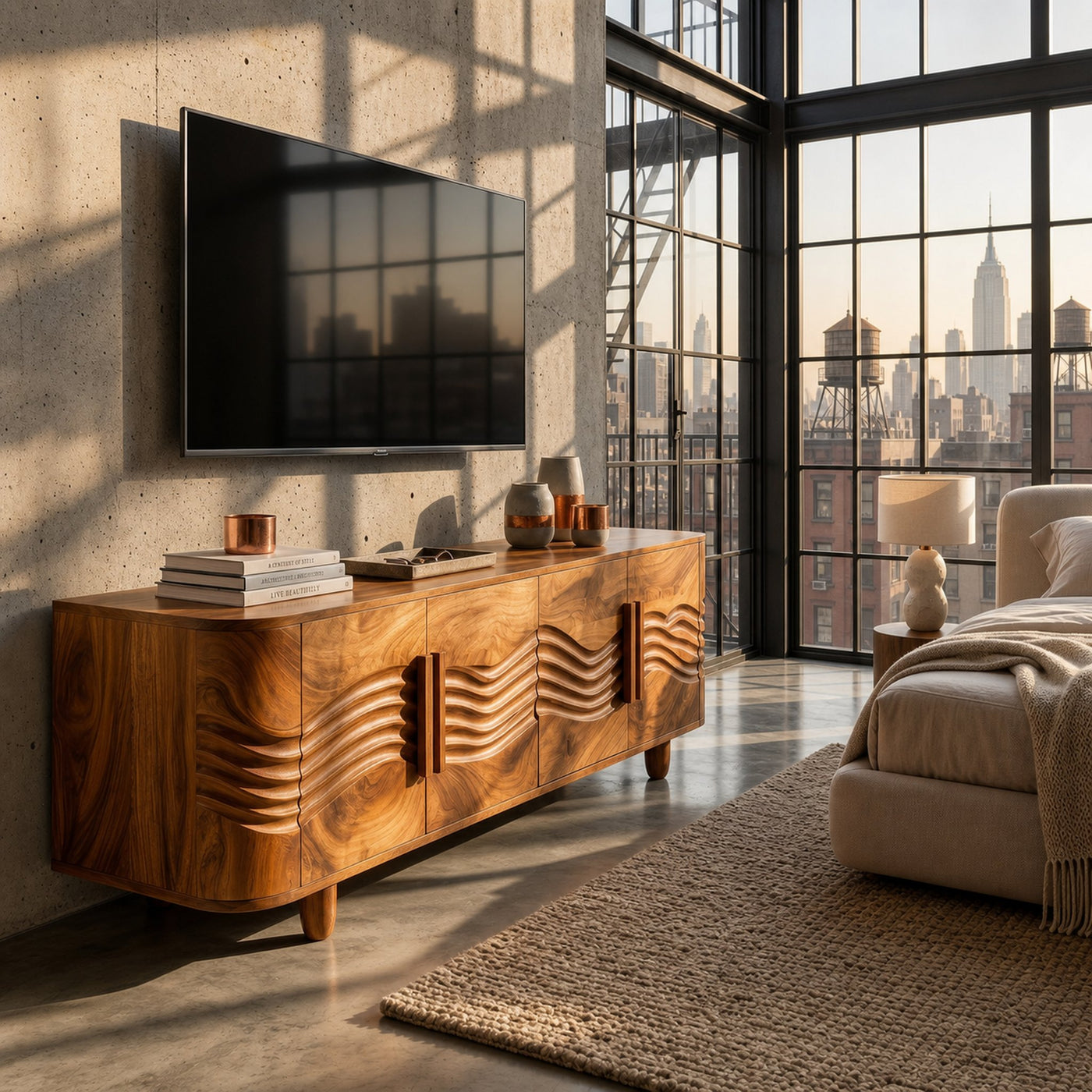 Minimalist Floating TV Cabinet For Elegant Apartment - product view 6