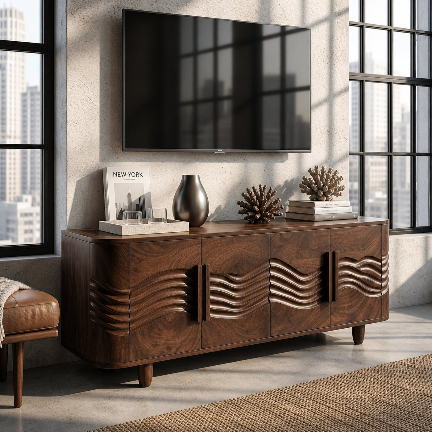 Minimalist Floating TV Cabinet For Elegant Apartment - product view 7