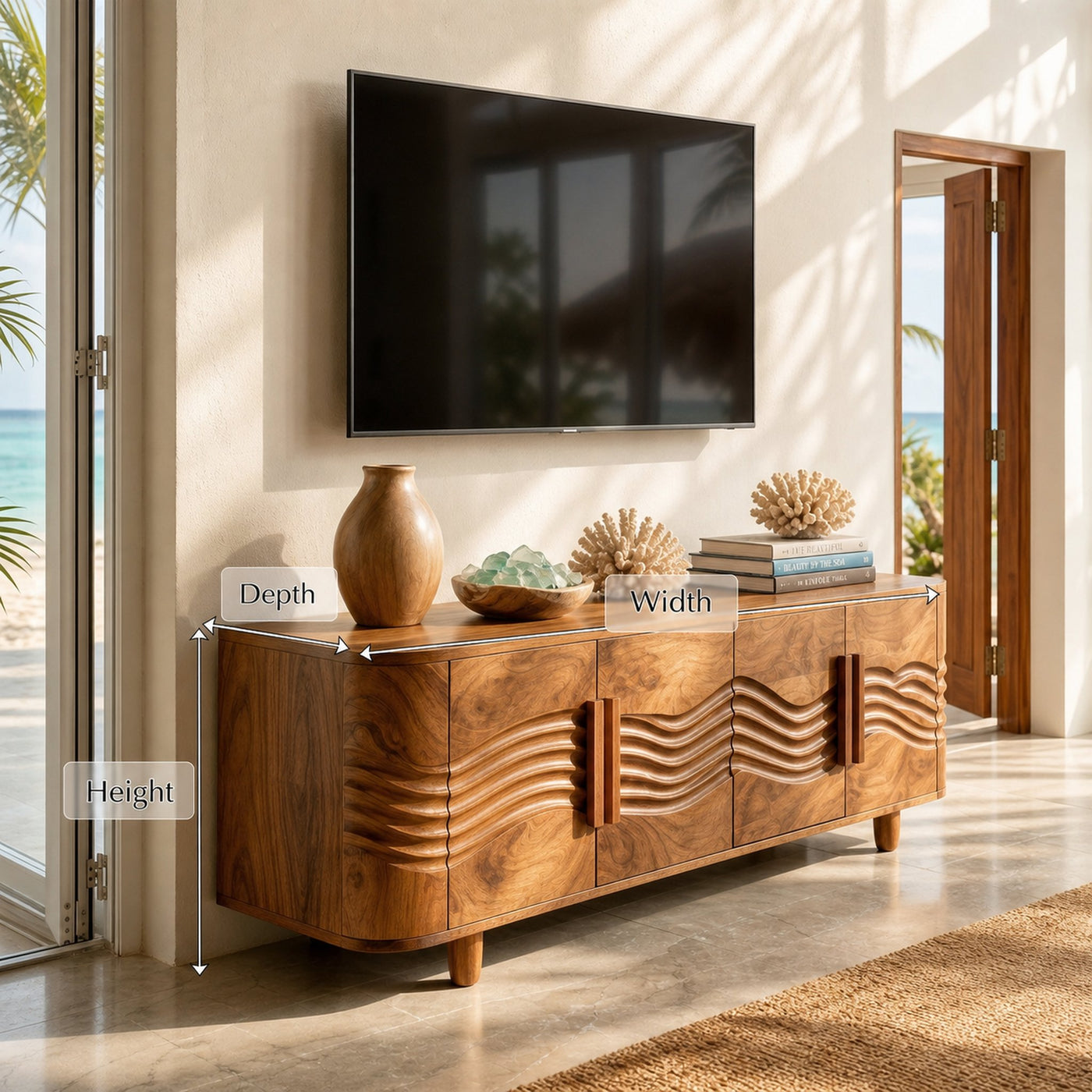 Minimalist Floating TV Cabinet For Elegant Apartment - product view 8