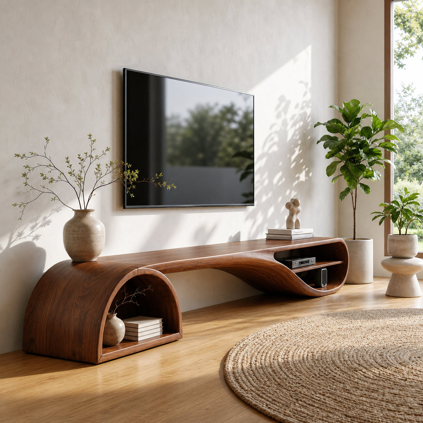 Minimalist Floating TV Stand For Apartment Living Space - product view 6