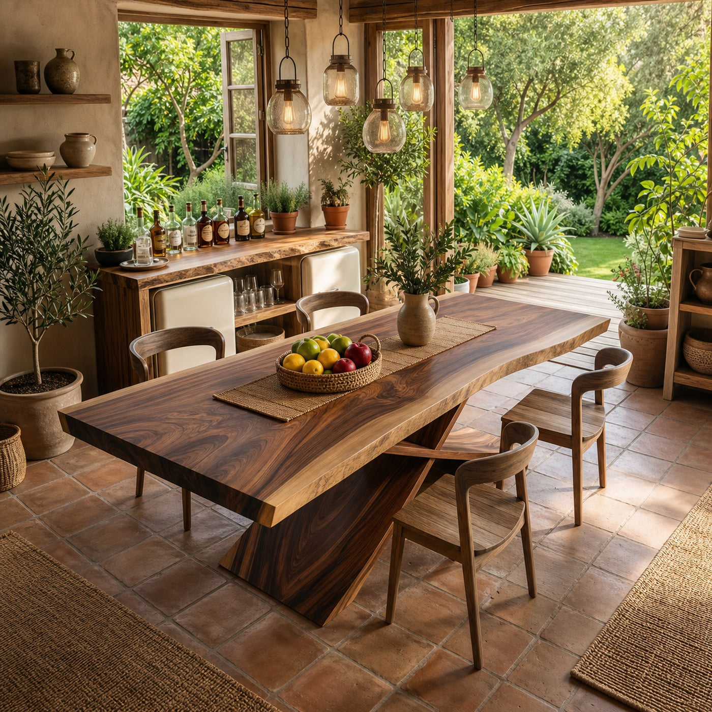 Minimalist Freeform Dining Table For Small Dining Space - product view 2