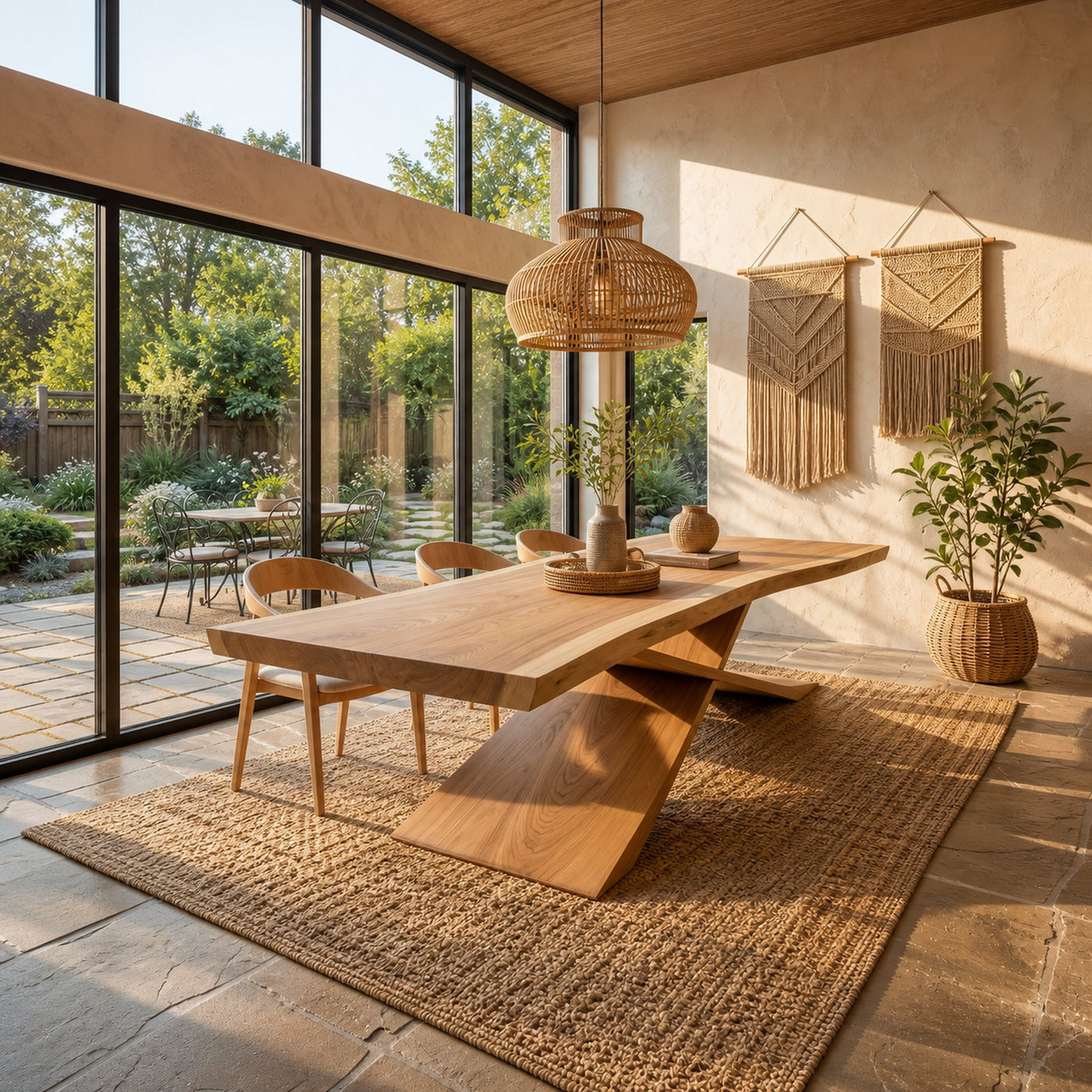 Minimalist Freeform Dining Table For Small Dining Space - product view 5