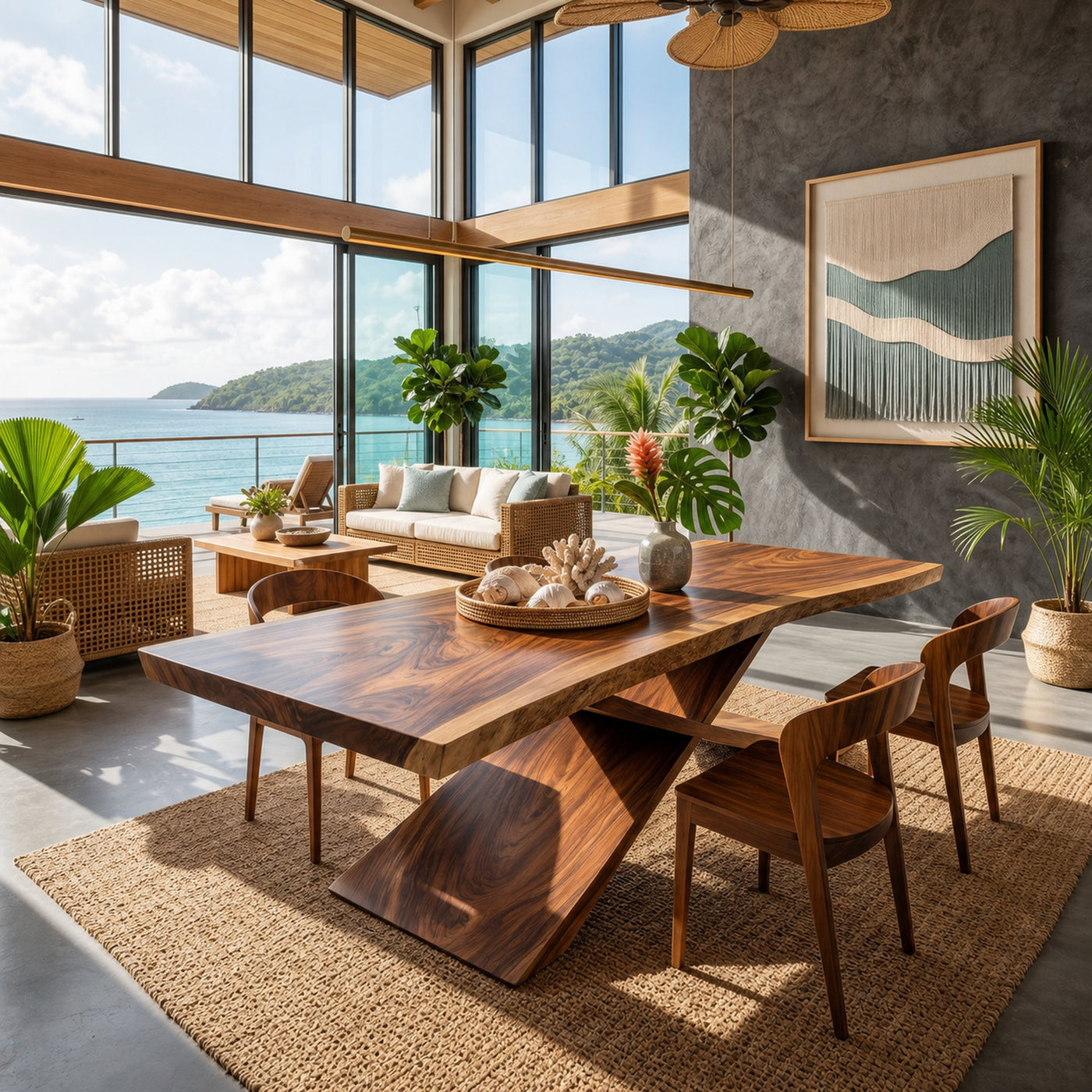 Minimalist Freeform Dining Table For Small Dining Space - product view 6