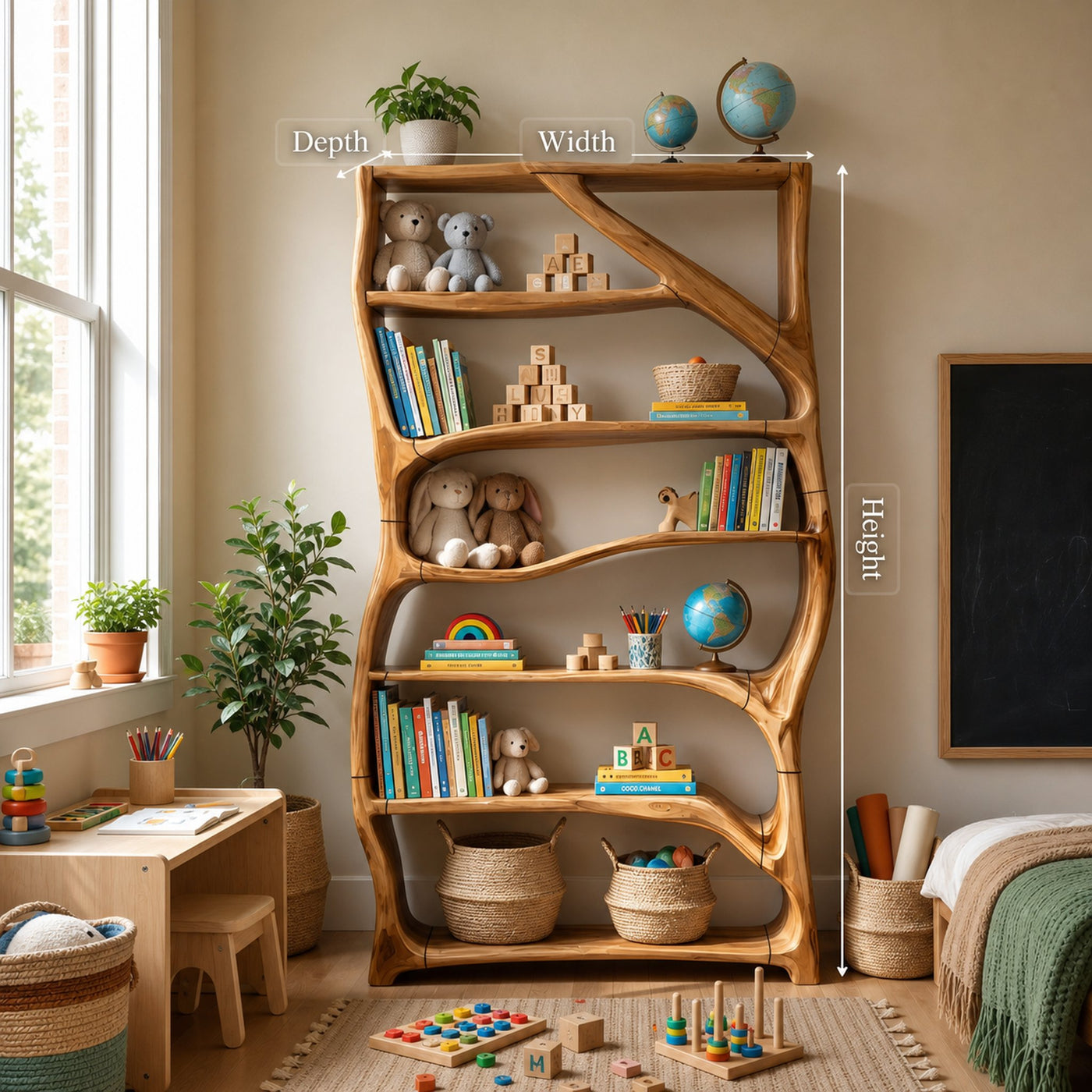 Minimalist Handcrafted Bookshelf Storage Organizer For Small Space - product view 8