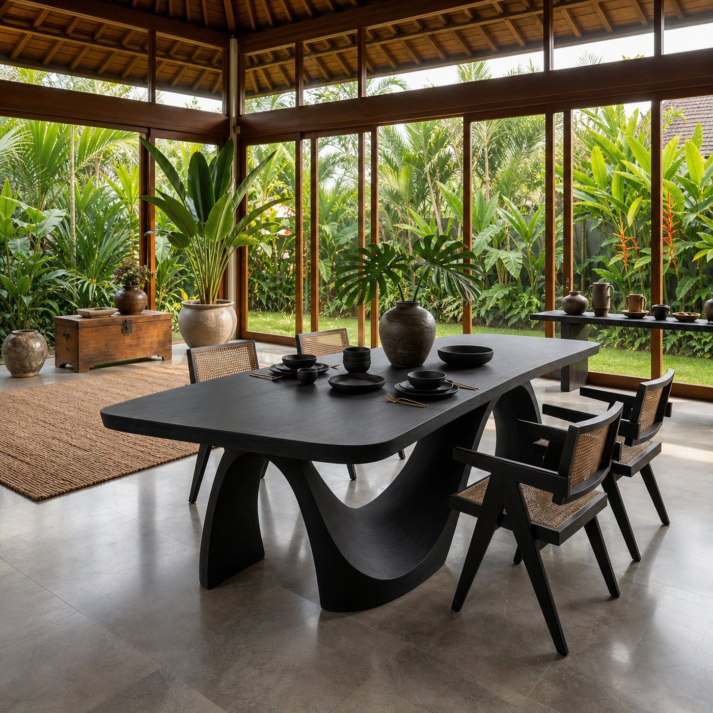Minimalist Irregular Dining Table For Apartment Dining Area - product view 4