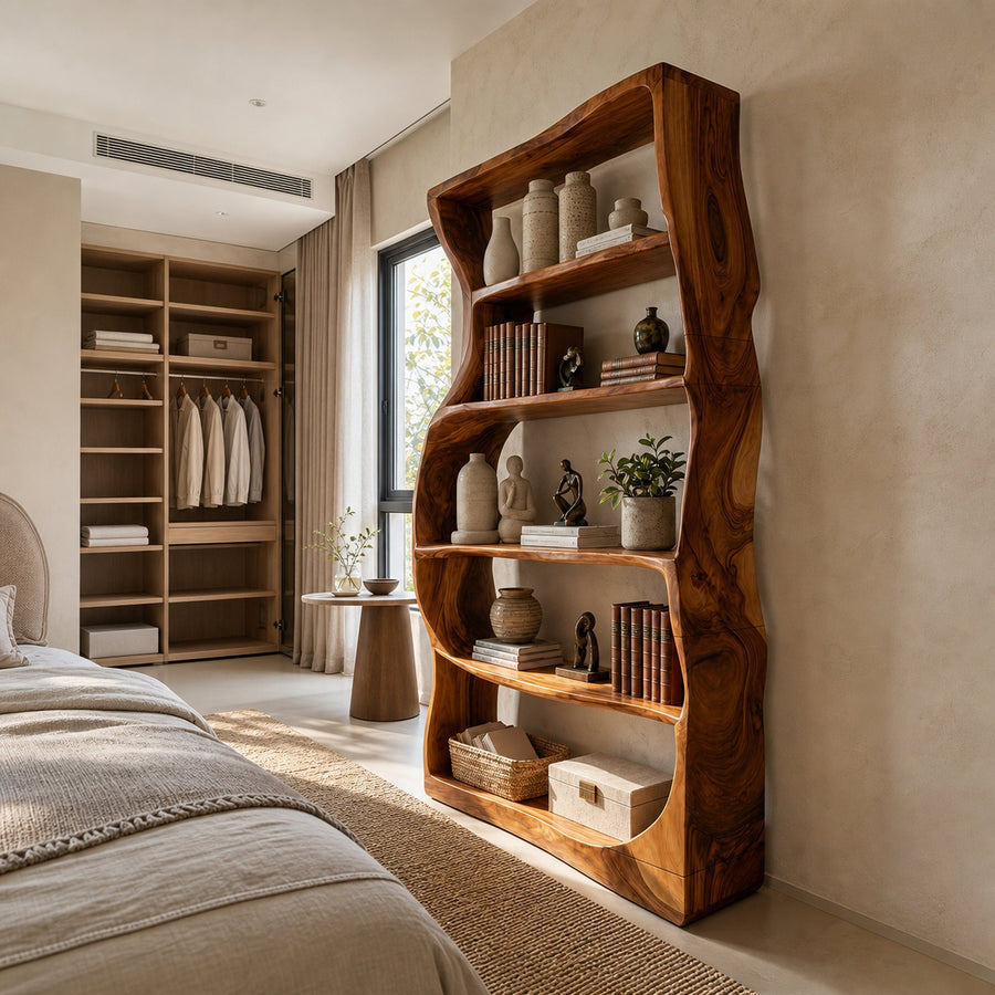 Minimalist Modern Unique Bookshelf Entryway Storage