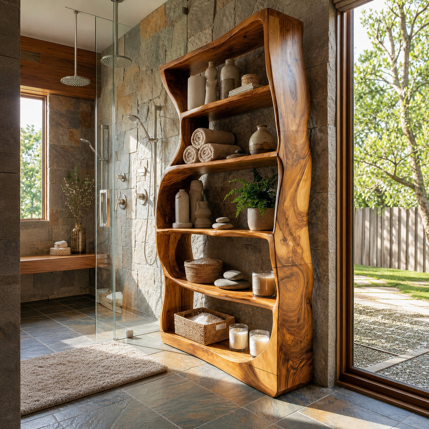 Minimalist Modern Unique Bookshelf Entryway Storage - product view 6