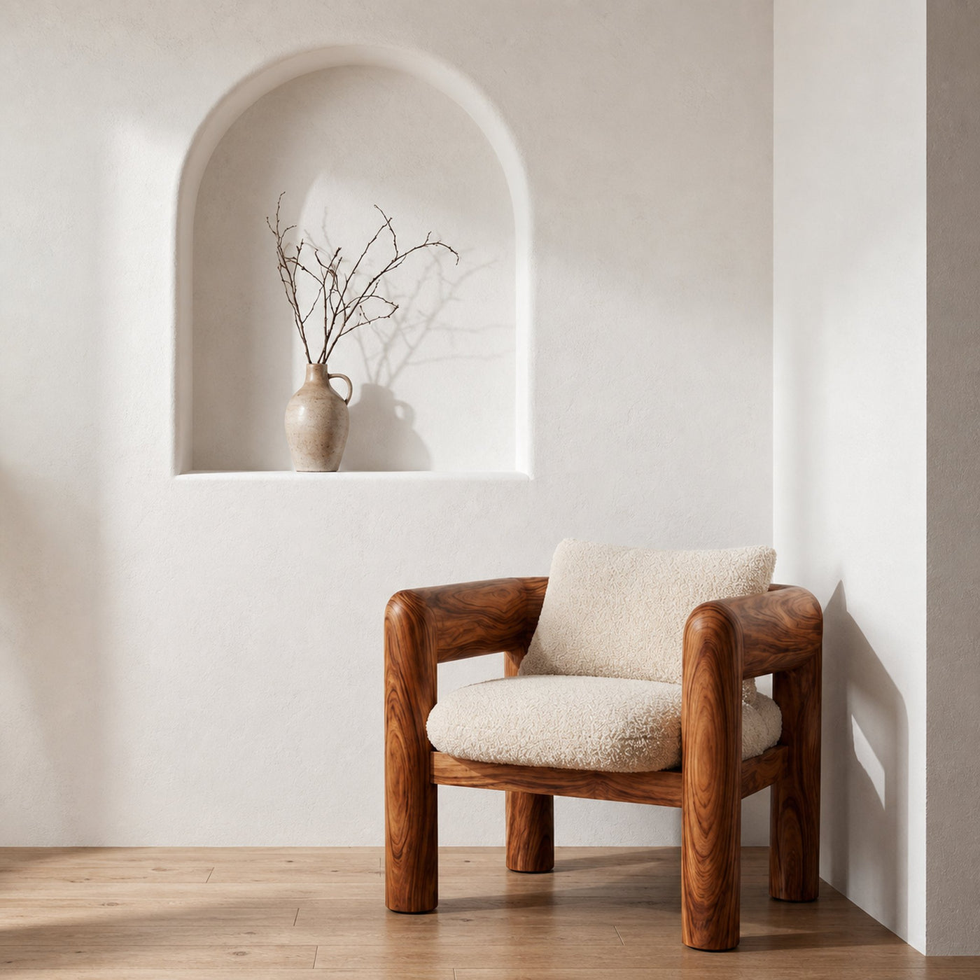 Minimalist Natural Wood Chair For Modern Living Room - product view 6