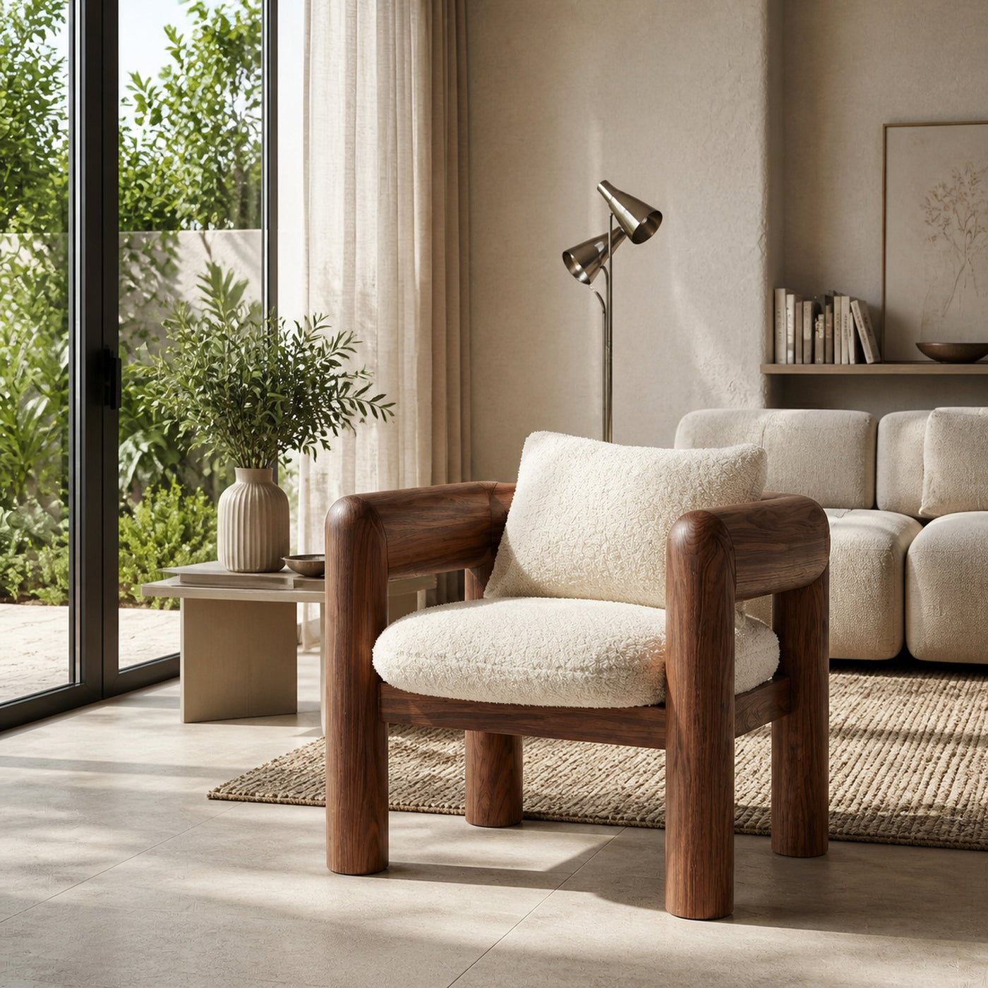 Minimalist Natural Wood Chair For Modern Living Room - product view 7