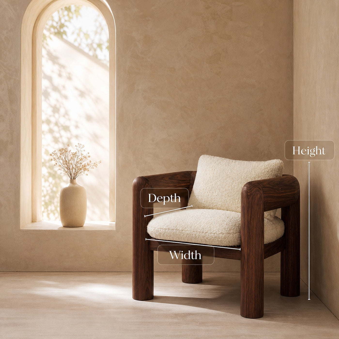 Minimalist Natural Wood Chair For Modern Living Room - product view 8