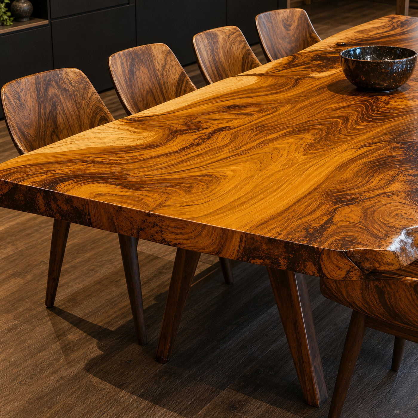Minimalist Natural Wood Dining Table For Bright Dining Space - product view 3