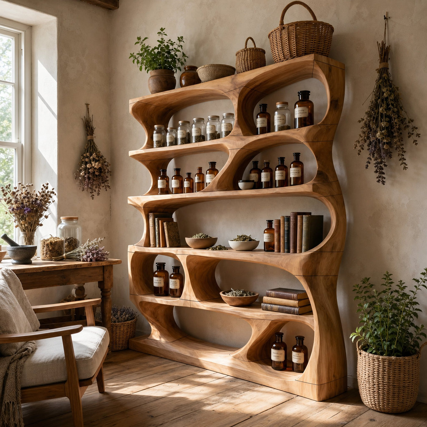 Minimalist Sculptural Bookshelf Display Organizer For Home Office - product view 6