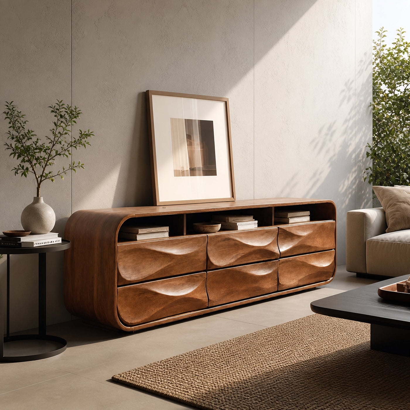 Minimalist Sideboard With Drawers And Storage For Living - product view 3