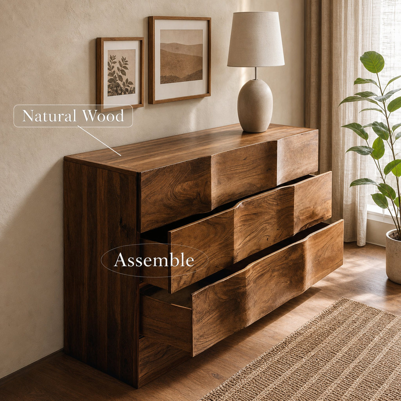 Minimalist Storage Cabinet Drawer Design For Bedroom - product view 5