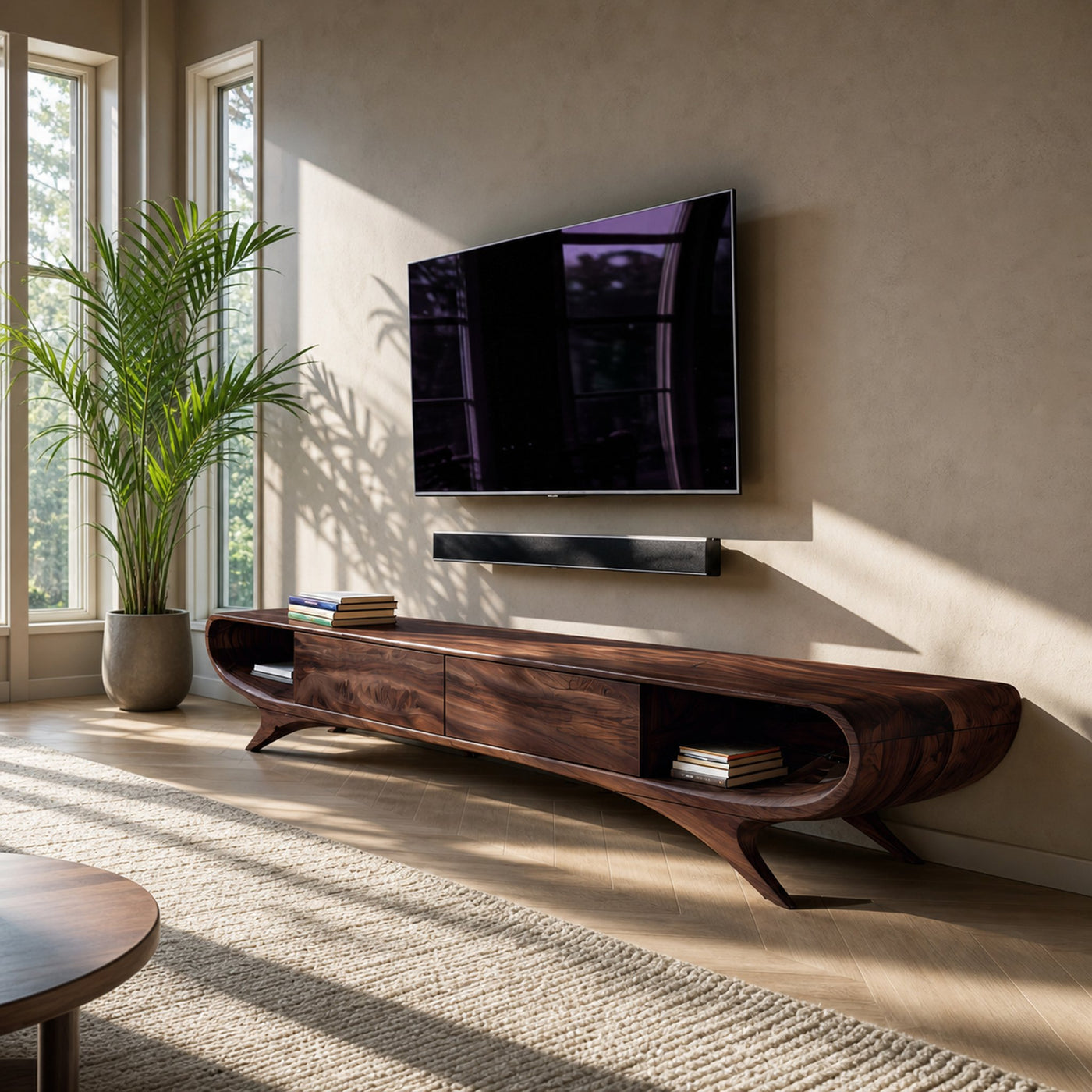 Minimalist TV Cabinet With Hidden Drawers For Living Room - product view 7