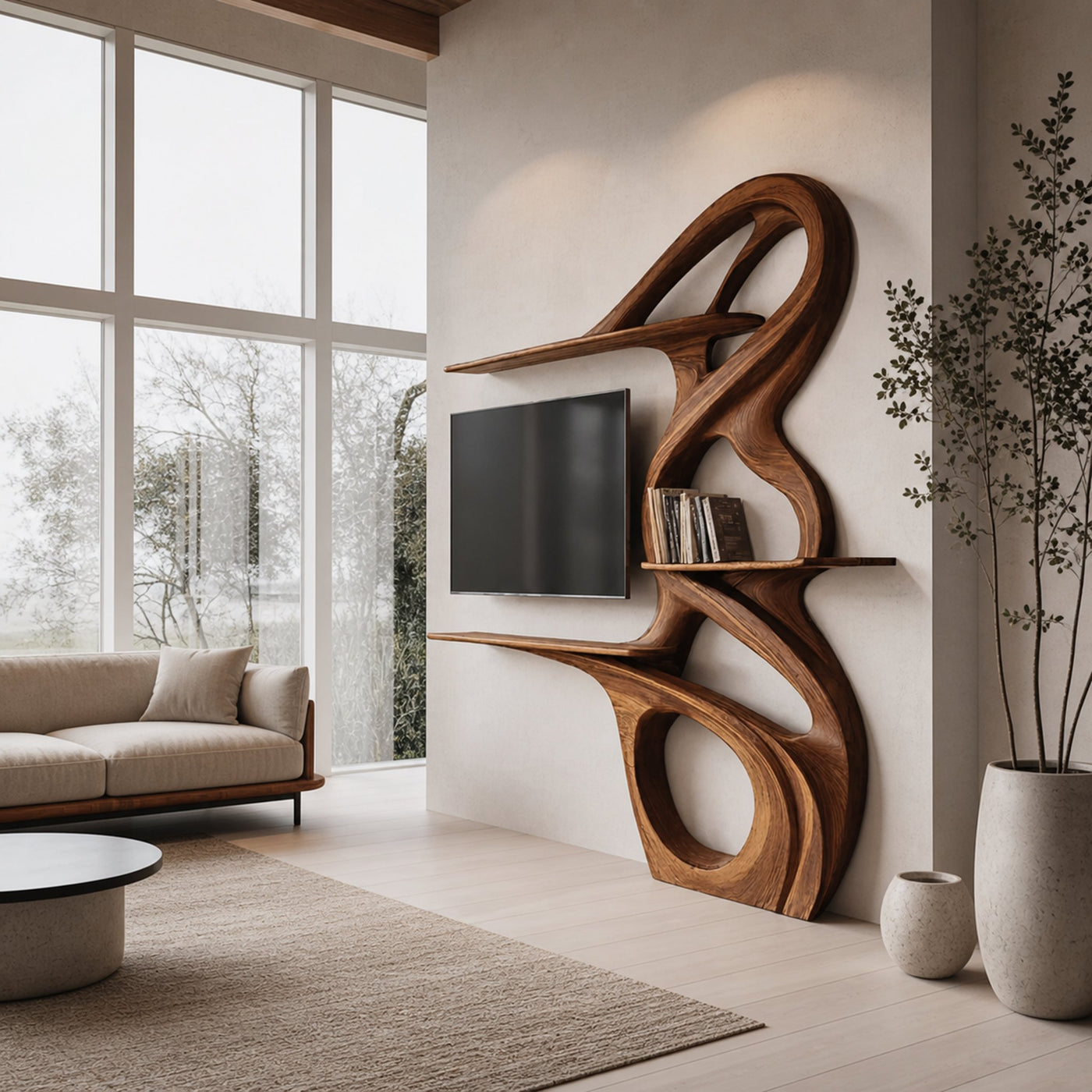 Minimalist TV Shelf Floating For Home Interior - product view 6