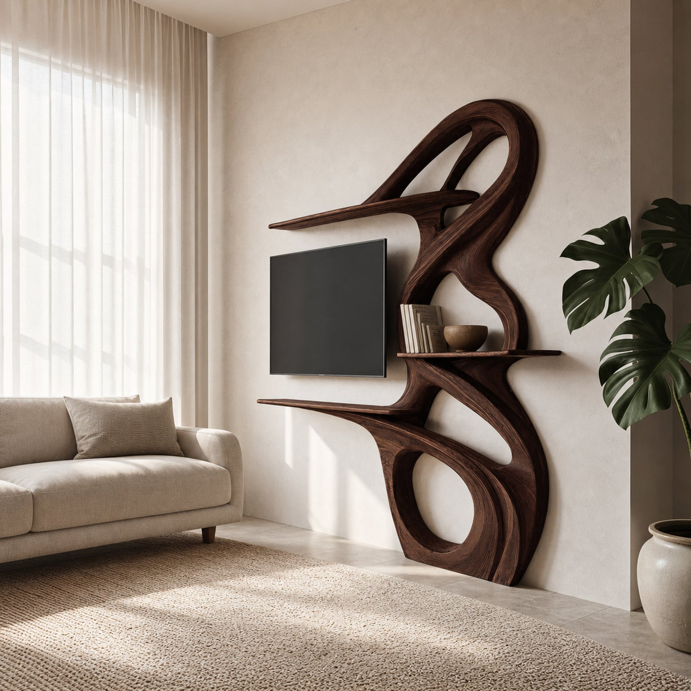 Minimalist TV Shelf Floating For Home Interior - product view 7