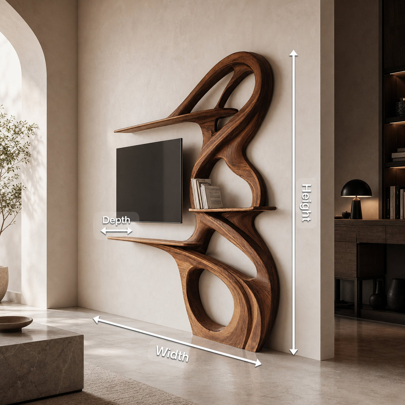 Minimalist TV Shelf Floating For Home Interior - product view 8
